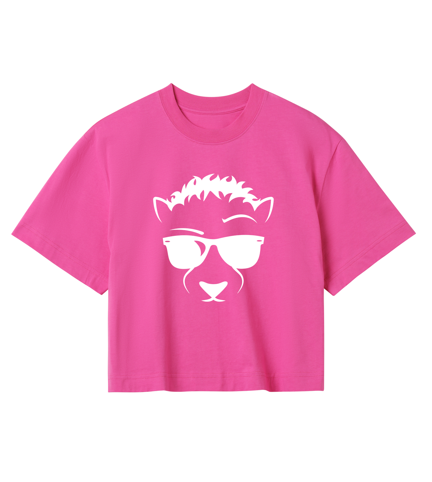 Womens Cool Cat Crop Top