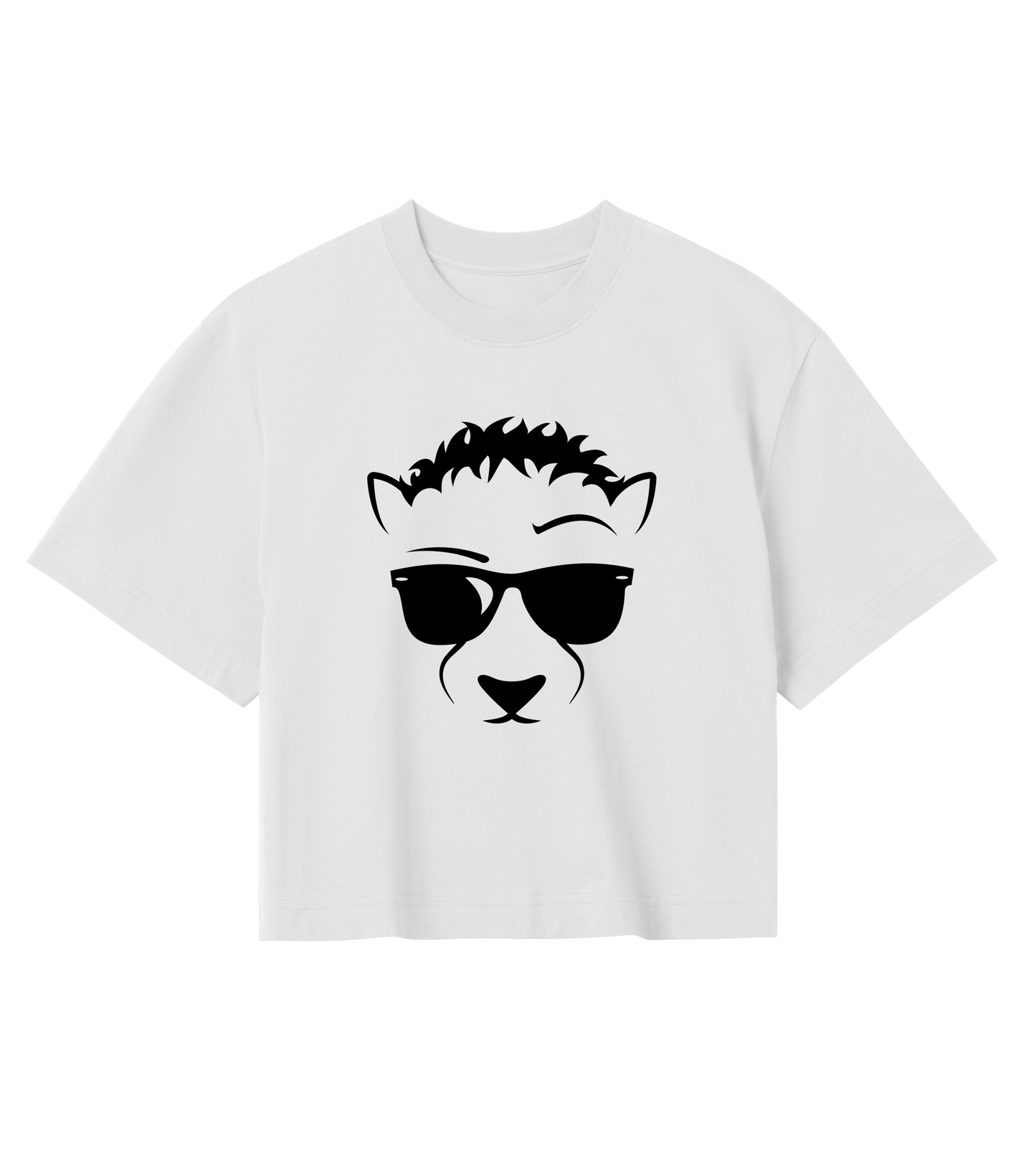 Womens Cool Cat Crop Top