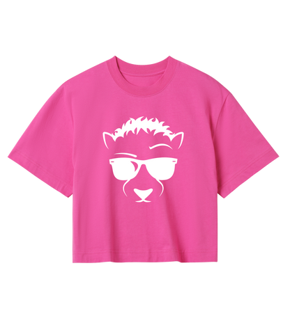 Womens Cool Cat Crop Top